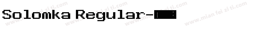 Solomka Regular字体转换